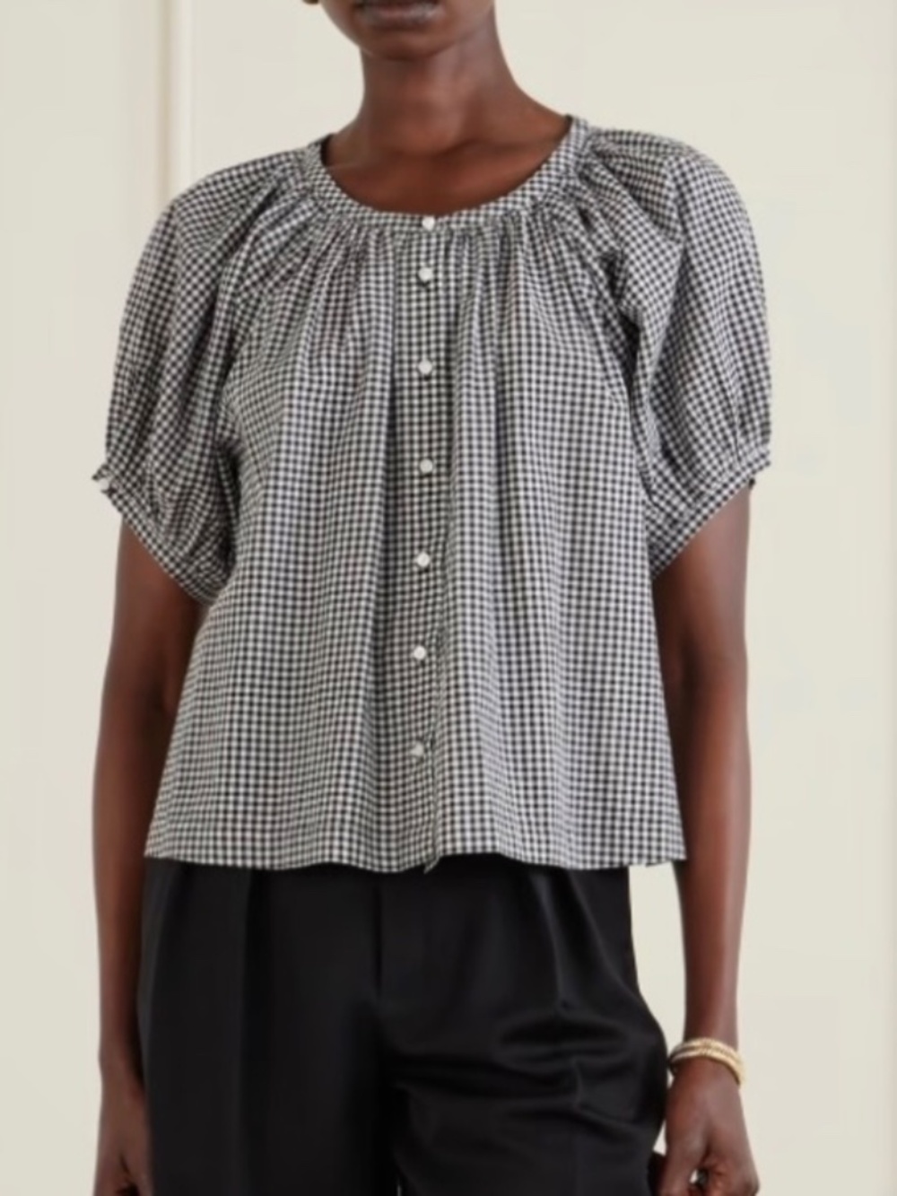 Doen June Top in La Maddalena Gingham - Small